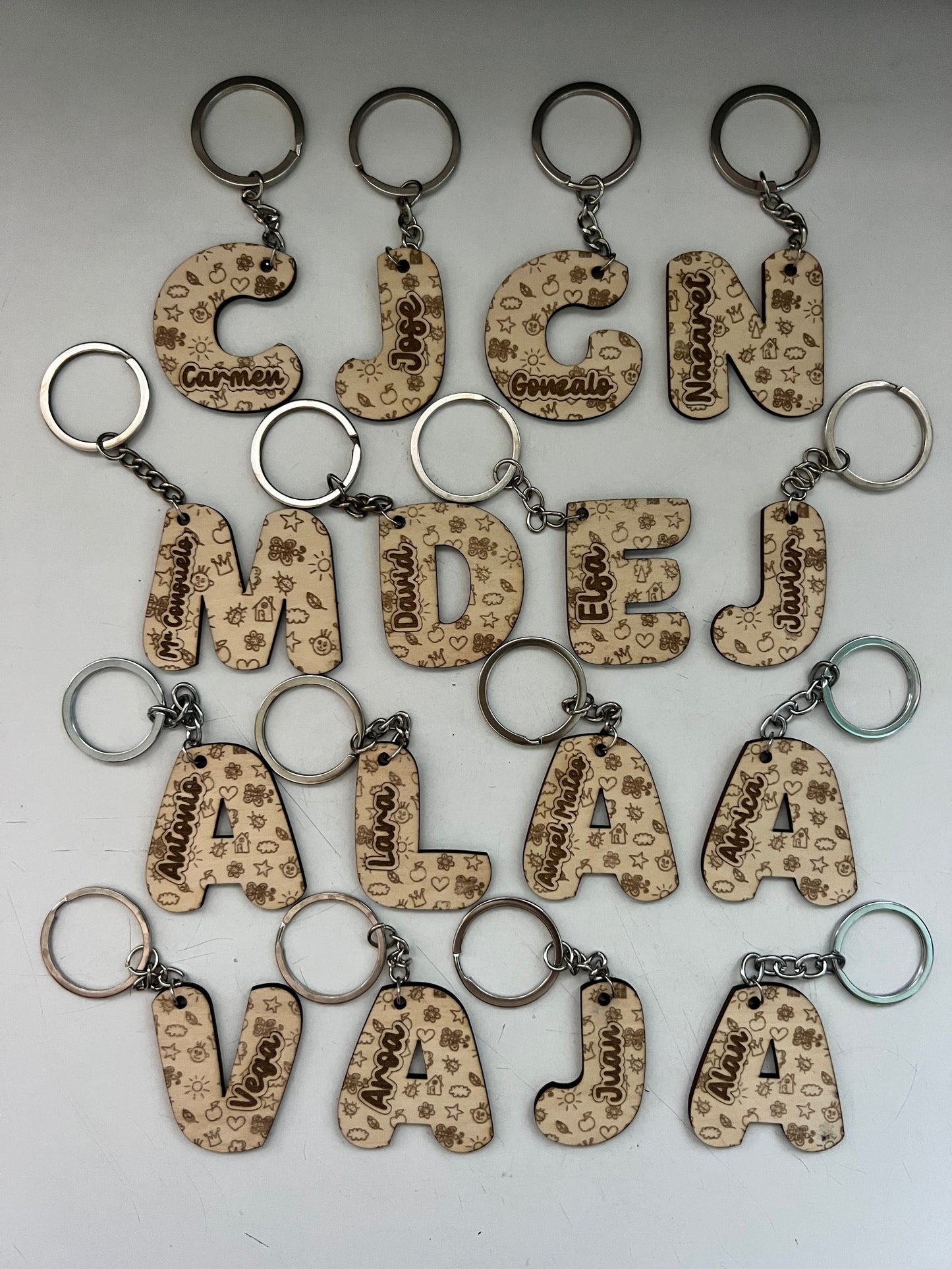 Llaveros identificativos escolares